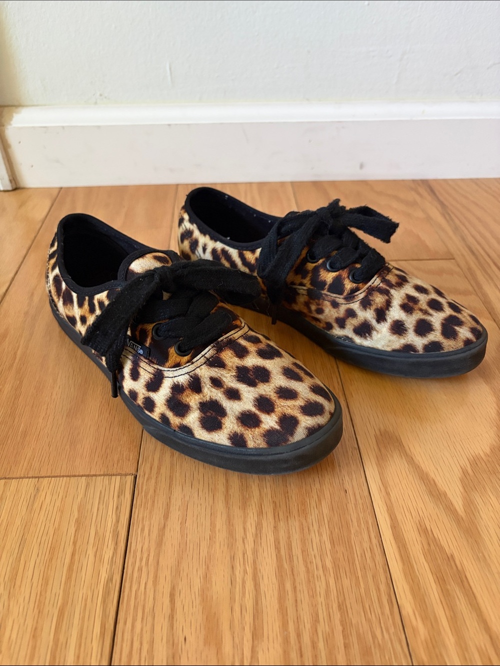 Vans Leopard Print Sneakers - Size 6.5